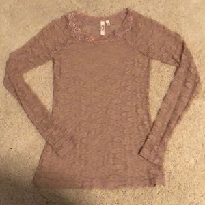 Lace long sleeve top